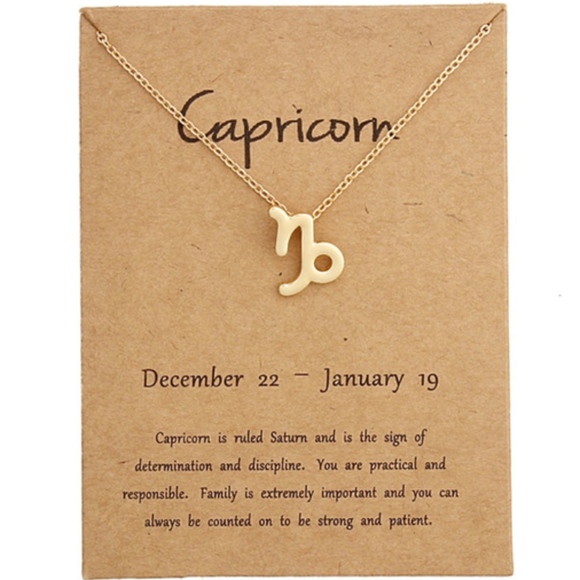 Zodiac Charm Pendant Necklace CAPRICORN - Picture 1 of 2